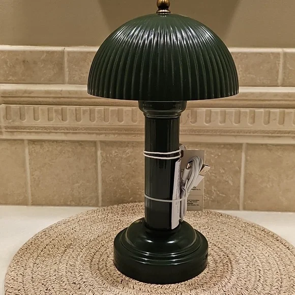 New Hearth And Hand Dark Green Rechargeable Table Lamp - Picture 2 of 7